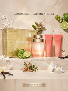 Michael Kors Wonderlust 女士 4 件套 (EDP 3.4oz+身体乳 3.4oz+沐浴露 3.4oz+EDP 4ml) 3.4oz/100ml*3+0.17oz/4ml - EDP 4 件套 - 查看 2
