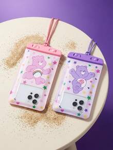 Care Bears Waterproof Phone Pouch For Swimming Diving Rafting Trekking Water Park, IPX8 Floating Sealed, Touchscreen Compatible HD, Lanyard, Fits Phones Under 7.2 Inch - View 2