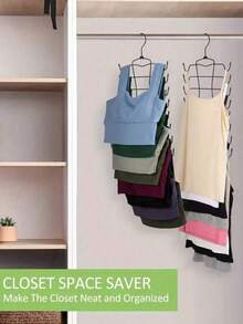 1pc Space-Saving Bra Hanger, Non-Slip Hanging Sports Bra Storage Rack, Closet Organizer, Suitable For Camisoles, Bras, Tie-Up Swimsuits, Spaghetti Strap Dresses, Space-Saving Design Ensures Stable Storage, Ideal Choice - Multicolor - View 4