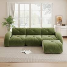 3 Seat Green Modular Sofa - L Shape Sofa - Green 3 Seat - 查看 3