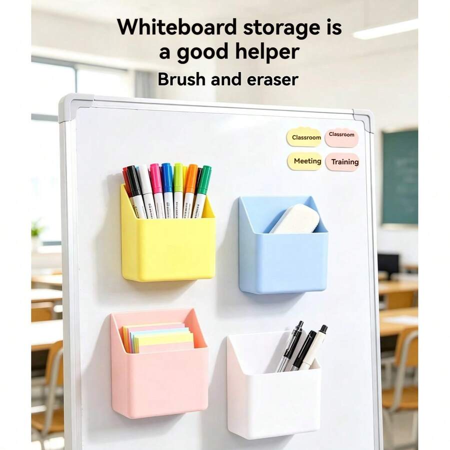 Magnetic Storage Box Magnetic Organizer Large Capacity Magnetic Absorption Storage Box Blackboard Teacher Office Kitchen Makeup Multi-Functional Magnetic Shelf - A - View 1