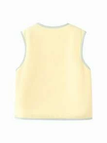 Balabala Kids Cozy Fleece Vest Warm Lightweight Layer For Boys And Girls - Yellow-green Hue - View 5