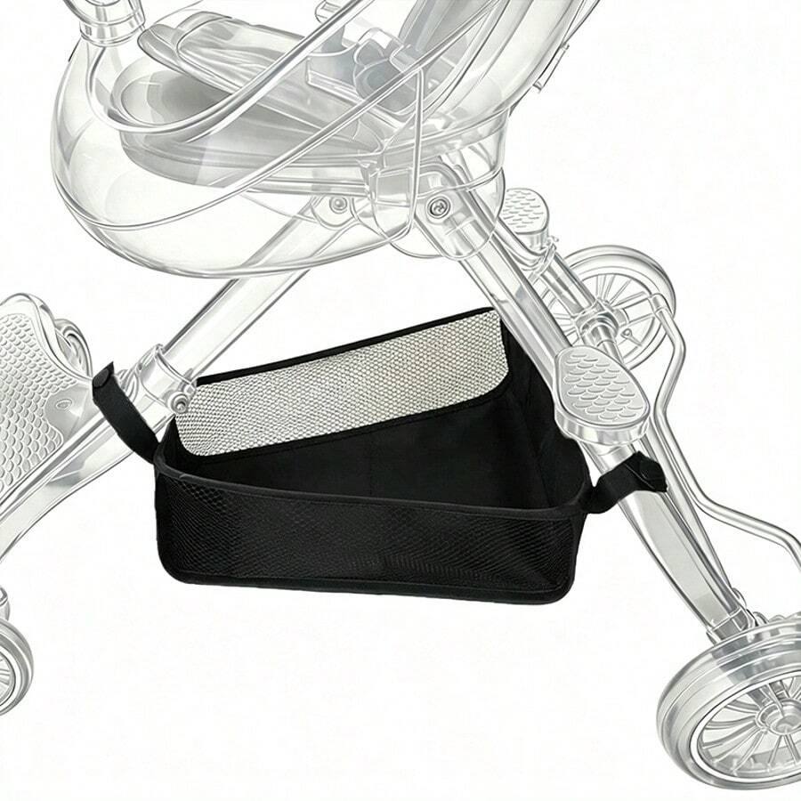 Baby Stroller Bottom Storage Bag For Outdoor Use, Tissues And Toys, Stroller Mesh Bag Holder Container Basket - Multicolor - View 1