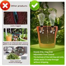 1/2/3pcs Large Capacity Transparent Diamond Automatic Watering Device, Clay Slow Release Anti-Clogging Seepage Watering Tool, Indoor Drip Irrigation Watering System, Potted Flower Plant Watering Device - Multicolor - View 7