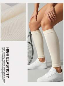 2Pairs Calf Compression Sleeve For Men Women Football Leg Sleeve Elastic Calf Support Sock For Sports Cycling Running Basketball - Multicolor - View 4