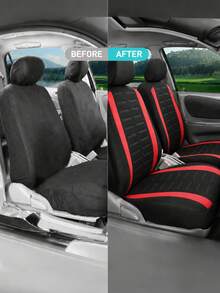 Juego completo de 9 piezas/4 piezas de fundas para asientos de coche, asientos delanteros y banco trasero, protector de asientos de coche de poliéster | Compatible con airbag para coches y - ZYT[Estilo 29] - Ver 3