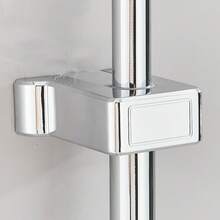 Senlesen Duschset , runder Kopfbrause aus ABS-Kunststoff, Handbrause, verstellbarer Winkel für Kalt- und Warmwasser, Badezimmer-Duscharmatur, schlichtes Duschsystem in mattem Schwarz - Chromlegierung - Übersicht 8