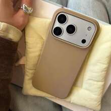 適用於 iPhone 17 Pro 17 Pro Max 17 液態矽膠 3 層全包覆軟膠手機殼，清新夏季配色，防震保護殼附防刮微纖維內裡，適用於 iPhone 13 11 16 Pro Max 15 14 Plus 12 Mini XS Max 7 8 Plus - 淺棕色 - 查看 2