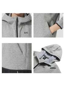 Under Armour Women's Unstoppable Flc FZ Jacket/Coat Knit Hooded Outdoor Sports 1379842-011 - Modern Gray - View 6