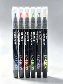 1/6 buah Spidol Fluorescent Ujung Jendela Terlihat, Spidol Macaron Ujung Miring Cepat Kering, Aliran Tinta Halus Tanpa Tembus Kertas, Alat Tulis Penyorotan di Kelas Siswa, Perlengkapan Kantor dan Belajar, Hadiah Kembali ke Sekolah untuk Teman - Set - View 3