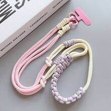 1pc 3-In-1 Adjustable Phone Lanyard, Neck Strap & Wrist Strap Anti-Lost Phone Holder - Multicolor - View 17