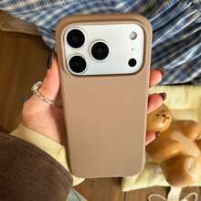 適用於 iPhone 17 Pro 17 Pro Max 17 液態矽膠 3 層全包覆軟膠手機殼，清新夏季配色，防震保護殼附防刮微纖維內裡，適用於 iPhone 13 11 16 Pro Max 15 14 Plus 12 Mini XS Max 7 8 Plus - 淺棕色 - 查看 3