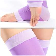 1Pair Full Leg Sleeves Long Compression Knee Support For Man Women,Thigh High Compression Stockings, Footless Support Sleeves - Multicolor - View 11
