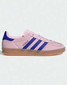 Adidas Sepatu Sneakers Olahraga Klasik Unisex Musim Semi/Musim Gugur, Sepatu Latihan Kasual Netral JI1371 - Merah muda jernih/biru terang - View 9