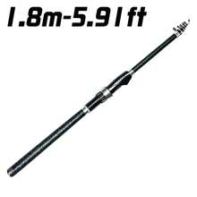 Portable Fishing Rod 1.8m-2.1m, Very Portable Mini Fishing Pole - Black - View 9