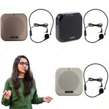 Amplifier Mini Berbentuk Lebah dengan Mikrofon Headset - Speaker Portabel yang Dapat Dipakai, Perekam, Mikrofon Berkabel, dan Kit Baterai untuk Guru, Pemandu Wisata, Dosen (Ringan dan Bebas Genggam) - View 2