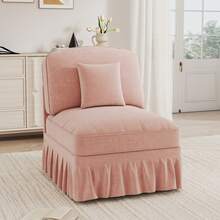 Windsor-Sofa Ohne Armlehne Chenille Mit 1 Kissen - Rosa - 粉色 - 查看 4