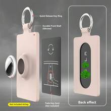 2 Packs Card Holder With Slot Compatible With AirTag, Soft Silicone Key Card Protective Case For Y S X Cybertruck, With Keychain For Card Storage - View 3