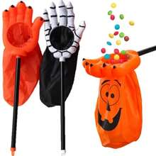 New Halloween Pumpkin Trick Or Treat Bag, Skull Party Decoration Candy Bag - Multicolor - View 1