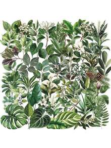 50pcs Transparent Plant Decorative Stickers Green Plant Stickers Handmade Materials PET Vinyl Stickers - Multicolor - View 8