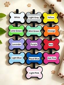 Customized Pet ID Tags, Personalized Dog Name Tags, Engraved Cat Tags, Pearl Acrylic Phone Number Tags - Multicolor - View 8