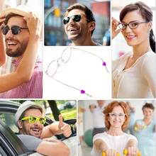 10 Pieces Anti-Slip Glasses Ear Hooks, Colorful Heart Shape, Made Of Soft Silicone, Comfortable Ear Grips, Suitable For Glasses And Sports Glasses, Anti-Slip Ear Brackets - Multicolor - View 11