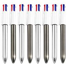 2Pcs/4Pcs/8Pcs 4-In-1 Electroplated 4-Color Retractable Ballpoint Pens, Multi-Color Ink (Red/Blue/Black/Green), 1.0mm Tip For Highlighting And Underlining, Smooth Writing, Ideal Gift For Office And School Supplies, Back To School Essentials, Writing Must-Haves, Retractable Design, Perfect Gift For Family, Friends, Colleagues, Classmates, Teachers - Round - View 8