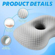 Ear Piercing Pillow - Protects Ears, Prevents Pressure On Ears, Hollow Design For Side Sleeping, Ear Piercing Support, Ear Pillow - Grey - View 8