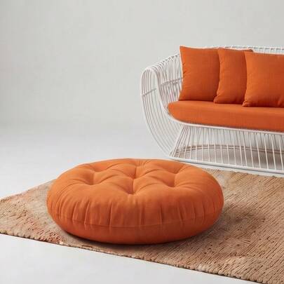 Ultra-Comfortable Round Seating Cushion - 40x40 Cm Fluffy Style