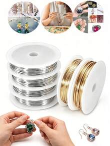 High-Quality Stainless Steel Jewelry Wire, Non-Fading, Rust-Resistant, High Color Fastness, Durable, Suitable For Bracelets, Necklaces DIY, Beading, Jewelry Rope, Handmade Weaving - C - View 1