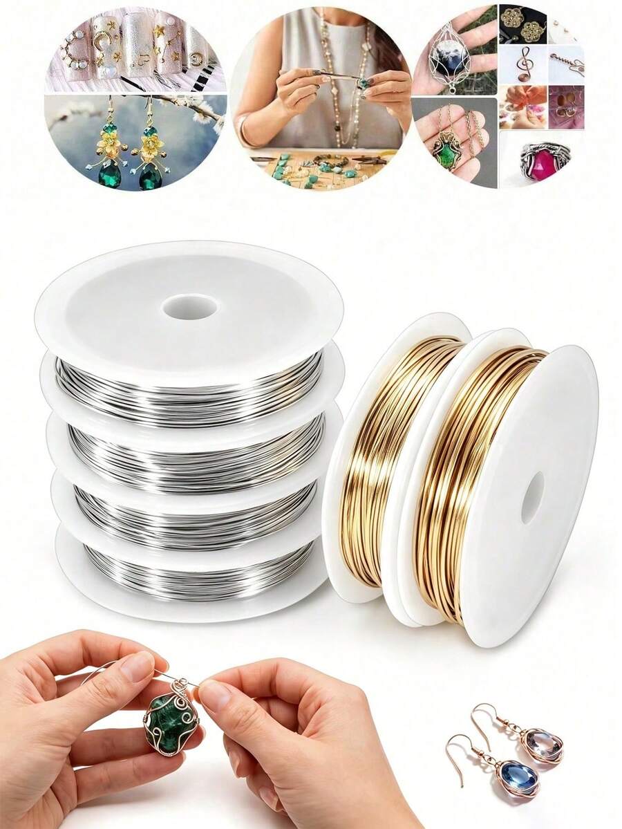 High-Quality Stainless Steel Jewelry Wire, Non-Fading, Rust-Resistant, High Color Fastness, Durable, Suitable For Bracelets, Necklaces DIY, Beading, Jewelry Rope, Handmade Weaving - C - View 1