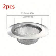 2pcs Stainless Steel Kitchen Sink Strainer, Large Wide Rim 4.5 Inch Diameter Drain Filter Basket - A - View 9