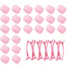 36pcs/Set Large Combination Hair Curlers + Plastic Hair Rollers, With Clips Self-Grip Hair Rollers, Suitable For Long/Medium/Short Hair, Bangs, Curly Hair, Travel Essential Hair Roller Accessories, Affordable Hair Styling Tools - Multicolor - View 17