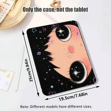 1件式翻蓋桌面保護殼，附筆槽，女孩與星星圖案，360°旋轉支架，相容於 Apple 10代/A16 11代/Air 11、MatePad SE 11/MatePad 11/MatePad 11.5 2025、Honor Pad 8/9/10/X8/X8A/X9 及其他熱門機型 - 款式16 - 查看 4