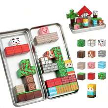 80pcs Kids Magnetic Building Blocks - 3D Construction Magnetic Blocks Set, Mini Travel Portable Building Blocks Tin Box, STEM Sensory Game Puzzle, Enhance Children's Cognitive And Focus Skills, Perfect Educational Gift For Boys And Girls - Multicolor - View 7