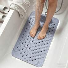 1pc Non-Slip Massage Bathtub Mat With Massage Foot Pad, Durable PVC Suction Cup Shower Mat, Bathroom Safety Mat, Suitable For Home Toilet, Anti-Slip Safety Design, Rectangular Shower Mat And Bathroom Non-Slip Mat - Multicolor - View 6