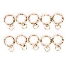 10 buah/paket Klip Gantungan Kunci - Klip Carabiner Paduan Seng, Cocok untuk Aksesori Perhiasan DIY, Hiasan Dompet, Gantungan Kunci, dengan Konektor Putar Klip Kunci Berbentuk Hati - Gesper pegas terbuka - View 7