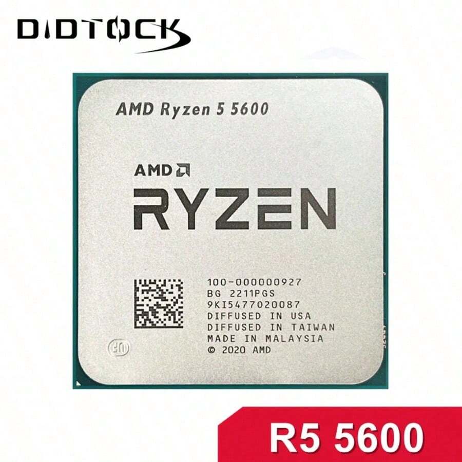 Prosesor CPU AMD Ryzen 5 R5 5600 3.5GHz 6-Core 12-Thread 65W L3=32M LGA AM4 Baru Tanpa Pendingin - View 1
