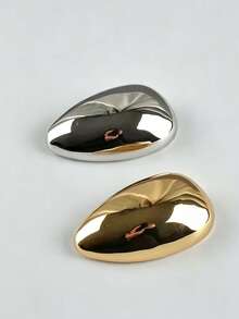 Smooth Teardrop Metal Brooch, Multifunctional Suit Waist Tightening Clip, Minimalist Solid Color Coat & Dress Decorative Pin - Multicolor - View 4