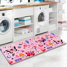 1pc Flannel Butterfly And Zodiac Pattern Doormat, Non-Slip Machine Washable Fade-Resistant Rug, Soft Comfortable High Quality, Suitable For Living Room Bedroom Kitchen Laundry Room Office Game Room Tapestry Yoga Mat, Home Aestheti - Multicolor - View 9