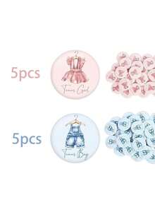 Gender Reveal Brooch, Blue And Pink Question Mark Fun Voting Badge, Team Party Celebration Decoration, Answer Reveal Game Supplies, Clothing Accessory, Gift For Party Host - Multicolor - View 11