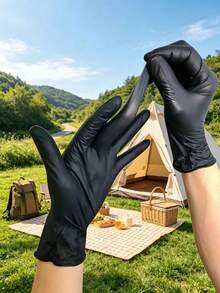 Bulk Pack Black Disposable PVC Gloves (100*5 Dispenser Box) Multiple Sizes Available, Thickened Durable Waterproof, Powder-Free Latex-Free, Frosted Fingertips High Fit - Suitable For Kitchen Dishwashing, Sanitary Cleaning, Beauty Hair Tattooing, Pet Care, Craft Painting And Household Multi-Functional Design Fashionable Cleaning Gloves - M-500PCS - View 11