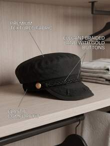 Men's Greek Fisherman Sailor Fiddler Winter Wool Driver Hat Flat Cap S/M, A Charcoal - 33as 圖片 - 查看 1