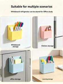 Magnetic Storage Box Magnetic Organizer Large Capacity Magnetic Absorption Storage Box Blackboard Teacher Office Kitchen Makeup Multi-Functional Magnetic Shelf - A - View 9