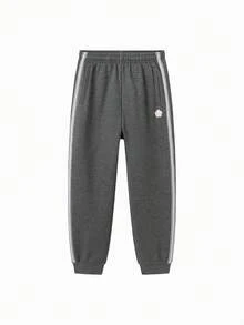 Balabala BalaOne 女孩抓絨內裡運動長褲 秋冬保暖運動服 - 深花灰 - 查看 1