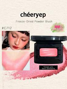 chéeryep 凍乾粉狀腮紅 C712，柔和自然色調，可疊加顯色，霧面妝效，持久輕盈，便攜隨身，適合旅行與送禮，2.1g/0.074 Oz. - C712 - 查看 12