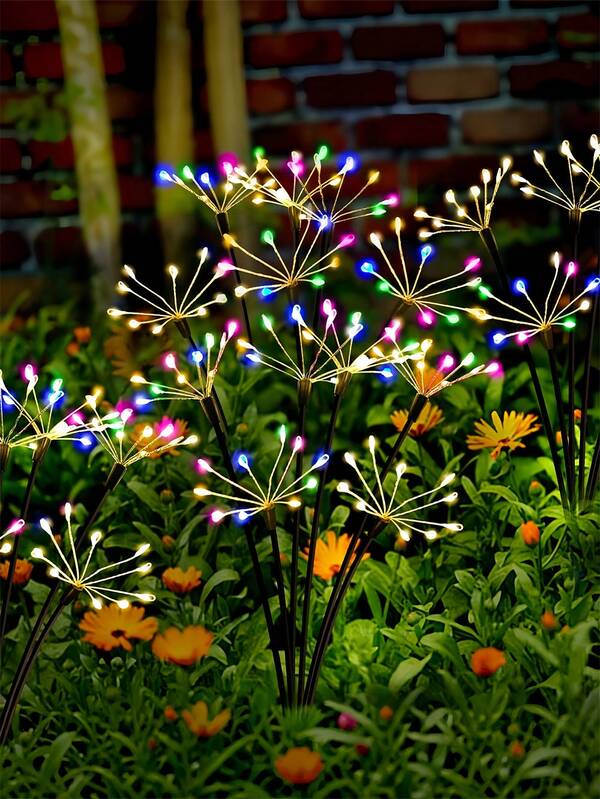 Luzes Solares Estreladas LED, Luzes de Fada Solar para Fogos de Artifício Externos, IP65 à Prova d'Água, Decoração de Jardim e Quintal, Adequado para Pátio, Gramado, Festa de Casamento, Presente de Feriado, Halloween, Decoração de Natal