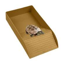 Tortoise Water Bowl Reptile Bathing Dish With Ramp Aquarium Ornament Water Bowl For Turtle Bearded Dragon Lizard Gecko Snake - 30.5*15*6cm - View 2