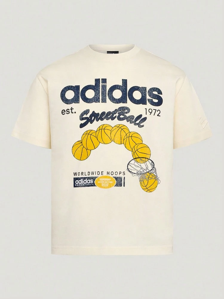 Adidas Kaos Rajut Lengan Pendek Tanpa Kerah Unisex OG SB TEE TKX5728 - Krem - View 1