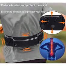 Hands-Free Adjustable Waist Belt With Dog Poop Bag Holder, Soft Padded Dual Handles, Retractable Elastic Strap With Reflective Stitching, Suitable For Dog Walking, Running, Jogging 25-110 Lbs (Approx. 11.3-49.9 Kg) Anti-Shock Running Dog Leash, Nylon Reflective Multi-Function Retractable Sports Waist Bag Pet Leash - Multiple Styles - View 6